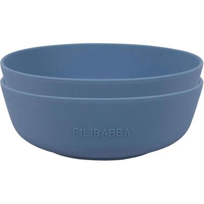 Ensemble de 2 bols en silicone Powder Blue de Filibabba - Publicité Ensemble de 2 bols en silicone Powder Blue de Filibabba - Publicité