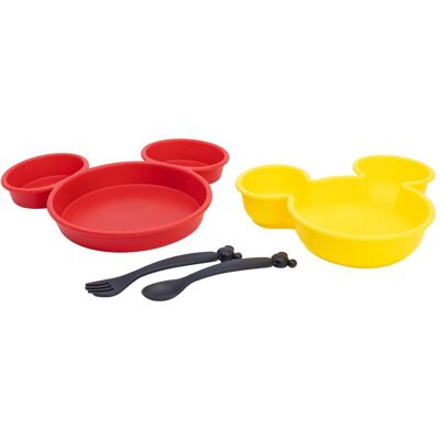Stor, Vaisselle + couverts pour enfants, Disney Baby - Mickey Mouse - Geschirrset 4-teilig für Kleinkinder in Geschenkbox - Publicité Stor, Vaisselle + couverts pour enfants, Disney Baby - Mickey Mouse - Geschirrset 4-teilig für Kleinkinder in Geschenkbox - Publicité