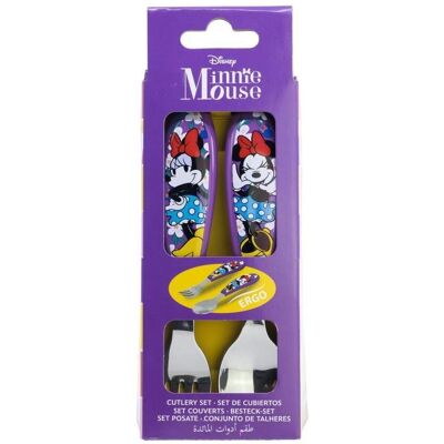Stor, Vaisselle + couverts pour enfants, Minnie Fork and Spoon Set of 2 Stainless Steel Cutlery Set - Publicité Stor, Vaisselle + couverts pour enfants, Minnie Fork and Spoon Set of 2 Stainless Steel Cutlery Set - Publicité