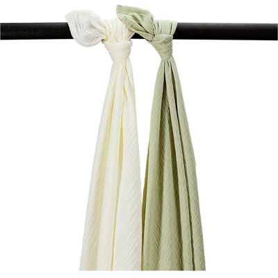 Meyco, Lange + bavoir, Pre-Washed Musselin Swaddles (120 x 120 cm) - Publicité Meyco, Lange + bavoir, Pre-Washed Musselin Swaddles (120 x 120 cm) - Publicité