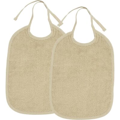 Meyco, Bavoir, Bavoir 2pcs basic éponge sable - Publicité Meyco, Bavoir, Bavoir 2pcs basic éponge sable - Publicité