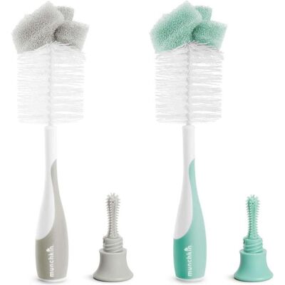Munchkin, Biberon : accessoires, goupillon biberon & tétine avec éponge - Publicité Munchkin, Biberon : accessoires, goupillon biberon & tétine avec éponge - Publicité