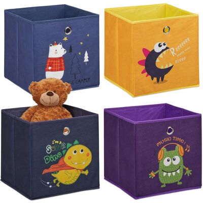Relaxdays, Boîte à jouets, 4x boîtes de rangement pour enfants - Publicité Relaxdays, Boîte à jouets, 4x boîtes de rangement pour enfants - Publicité