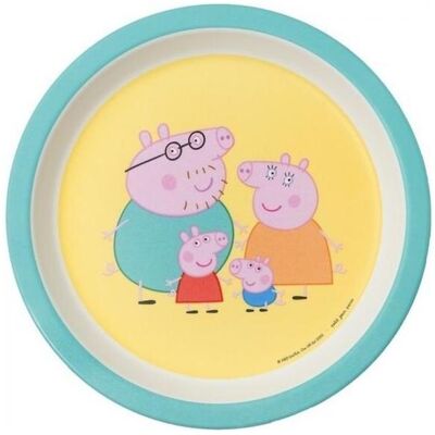 Petit Jour Paris, Vaisselle + couverts pour enfants, Maison Petit Jour Assiette en mélamine, parents Peppa Pig - Publicité Petit Jour Paris, Vaisselle + couverts pour enfants, Maison Petit Jour Assiette en mélamine, parents Peppa Pig - Publicité