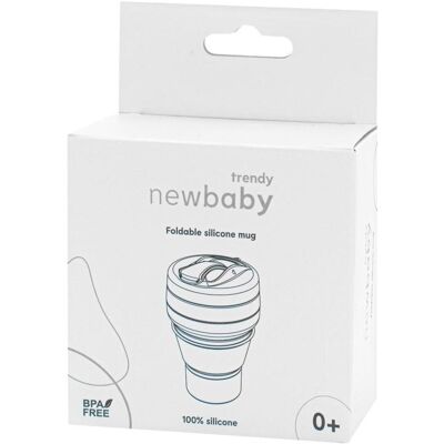 New Baby - 350ml Collapsible Silicone Cup - Gris - Silicone - Cup - Publicité New Baby - 350ml Collapsible Silicone Cup - Gris - Silicone - Cup - Publicité