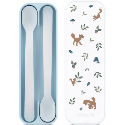Mepal, Vaisselle + couverts pour enfants, Babybesteck Set 2 pcs - Forest Friends - Publicité Mepal, Vaisselle + couverts pour enfants, Babybesteck Set 2 pcs - Forest Friends - Publicité