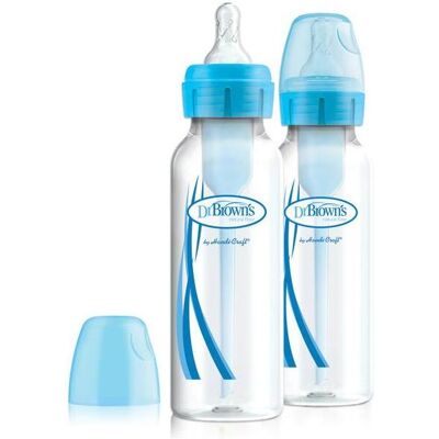 Biberon Dr. Brown's - Options+ 250ml Bleu - Publicité Biberon Dr. Brown's - Options+ 250ml Bleu - Publicité