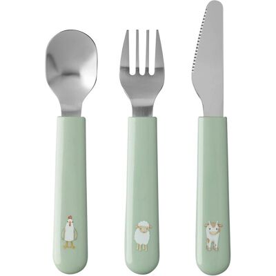 Mepal, Vaisselle + couverts pour enfants, Little Dutch Farm Kinderbesteckset - Publicité Mepal, Vaisselle + couverts pour enfants, Little Dutch Farm Kinderbesteckset - Publicité