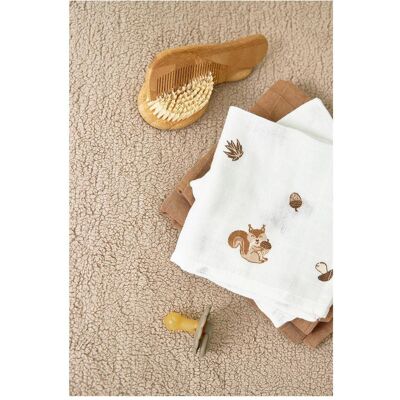 Meyco, Lange + bavoir, Baby Forest Animals - paquet de 3 - mousseline - toffee (30 x 30 cm) - Publicité Meyco, Lange + bavoir, Baby Forest Animals - paquet de 3 - mousseline - toffee (30 x 30 cm) - Publicité