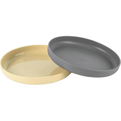 DANTOY Tiny Bio Assiettes - Set de vaisselle pour enfants, sable/gris - Publicité DANTOY Tiny Bio Assiettes - Set de vaisselle pour enfants, sable/gris - Publicité
