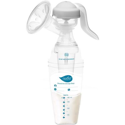 Nuvita, Tire-lait : accessoires, adaptor pour sac de stockage - Publicité Nuvita, Tire-lait : accessoires, adaptor pour sac de stockage - Publicité