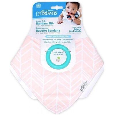 Dr Brown's - Bib with Teether 3m+ - Empiècement coton - Doublure polaire - Bib - Publicité Dr Brown's - Bib with Teether 3m+ - Empiècement coton - Doublure polaire - Bib - Publicité