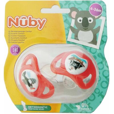 Nuby, Tétine, Nuggi Prisma orthodontisch 6-36 Monate (2x, 6 - 36 Mois) - Publicité Nuby, Tétine, Nuggi Prisma orthodontisch 6-36 Monate (2x, 6 - 36 Mois) - Publicité