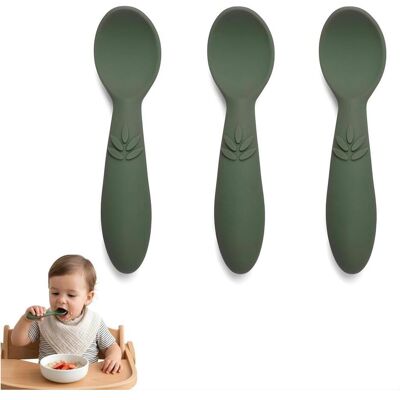 Nuuroo - Ella - Dusty vert - 3-pack - Jeu de cuillères - Publicité Nuuroo - Ella - Dusty vert - 3-pack - Jeu de cuillères - Publicité