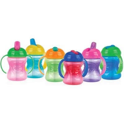 Tasse d'apprentissage 2 en 1 Nuby 240ml - Dès 9 mois - Publicité Tasse d'apprentissage 2 en 1 Nuby 240ml - Dès 9 mois - Publicité