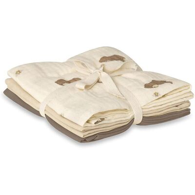 Lingettes en mousseline bio pour bébé - Lot de 3 - 70x70cm - Publicité Lingettes en mousseline bio pour bébé - Lot de 3 - 70x70cm - Publicité