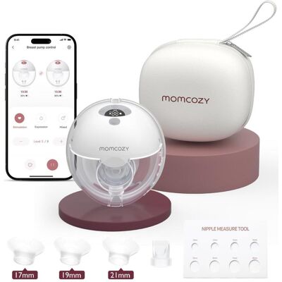 Momcozy, Tire-lait, M5 Smart Wearable Breast Pump – Upgraded With App Control Grey Single Pack - Publicité Momcozy, Tire-lait, M5 Smart Wearable Breast Pump – Upgraded With App Control Grey Single Pack - Publicité