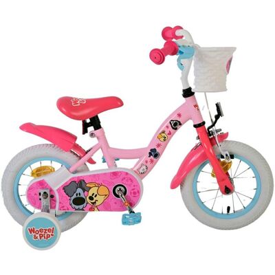 Vélo pour enfants Woezel & Pip - 12 pouces Rose et Bleu - Publicité Vélo pour enfants Woezel & Pip - 12 pouces Rose et Bleu - Publicité