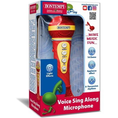 Bontempi Microphone karaoké avec effets lumineux - Publicité Bontempi Microphone karaoké avec effets lumineux - Publicité