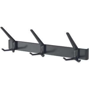 Hermeta, Patère + Porte-manteau mural, Liste de vestiaire avec 3 crochets noir - Publicité Hermeta, Patère + Porte-manteau mural, Liste de vestiaire avec 3 crochets noir - Publicité