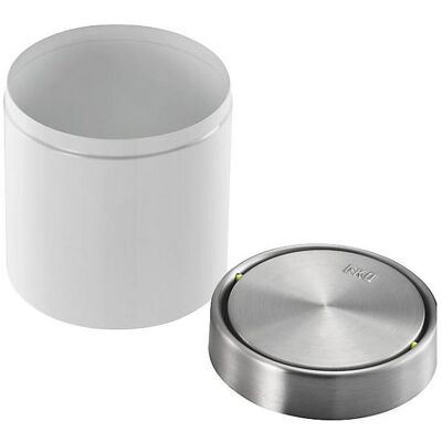 EKO Conteneur à déchets en acier - 0,5L, Blanc, Compact - Publicité EKO Conteneur à déchets en acier - 0,5L, Blanc, Compact - Publicité