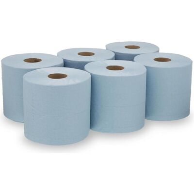 Wypall Essuyeurs L20 2 couches 6 rouleaux de 336 feuilles, Essuie-tout, Bleu - Publicité Wypall Essuyeurs L20 2 couches 6 rouleaux de 336 feuilles, Essuie-tout, Bleu - Publicité