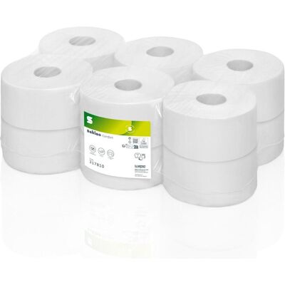 Papier Toilette Satino par Wepa - 2 Couches 180m - 12 Rouleaux - Publicité Papier Toilette Satino par Wepa - 2 Couches 180m - 12 Rouleaux - Publicité