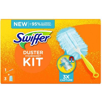 Kit de Plumeaux Swiffer - Poignée ergonomique, 3 plumeaux - Publicité Kit de Plumeaux Swiffer - Poignée ergonomique, 3 plumeaux - Publicité