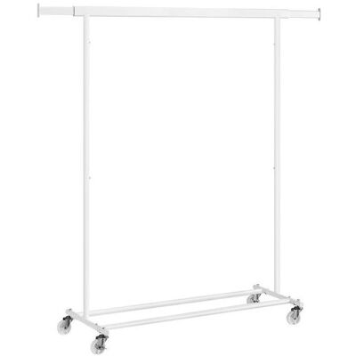 Songmics, Garde-robe + portant, Portemanteau roulant blanc métal 92,0 - 132,0 x 160,0 cm - Publicité Songmics, Garde-robe + portant, Portemanteau roulant blanc métal 92,0 - 132,0 x 160,0 cm - Publicité