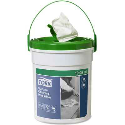 Tork Feuchte Oberflächenreinigungstücher, Ustensiles de nettoyage, Blanc - Publicité Tork Feuchte Oberflächenreinigungstücher, Ustensiles de nettoyage, Blanc - Publicité