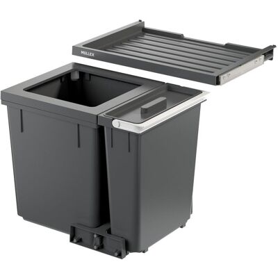 Müllex Systèmes de déchets à poser X-LINE X55 L7 Basic, Poubelle, Gris - Publicité Müllex Systèmes de déchets à poser X-LINE X55 L7 Basic, Poubelle, Gris - Publicité