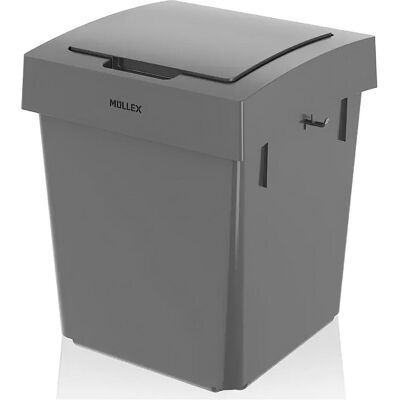Müllex Poubelle autonome S-LINE S35, Poubelle, Gris - Publicité Müllex Poubelle autonome S-LINE S35, Poubelle, Gris - Publicité