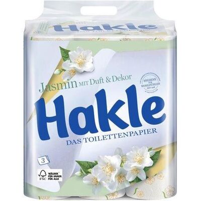 Papier toilette Jasmin 3 couches Hakle - Doux et Hygiénique - Publicité Papier toilette Jasmin 3 couches Hakle - Doux et Hygiénique - Publicité