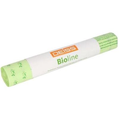 Deiss Sacs poubelle BIOLINE 65+55 x 135 cm (l x h) 240l ecovio nature 5 pcs/paquet, Sac-poubelle, Vert - Publicité Deiss Sacs poubelle BIOLINE 65+55 x 135 cm (l x h) 240l ecovio nature 5 pcs/paquet, Sac-poubelle, Vert - Publicité