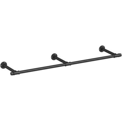 Songmics, Patère + Porte-manteau mural, Portemanteau mural noir métal 84,0 x 7,0 cm - Publicité Songmics, Patère + Porte-manteau mural, Portemanteau mural noir métal 84,0 x 7,0 cm - Publicité