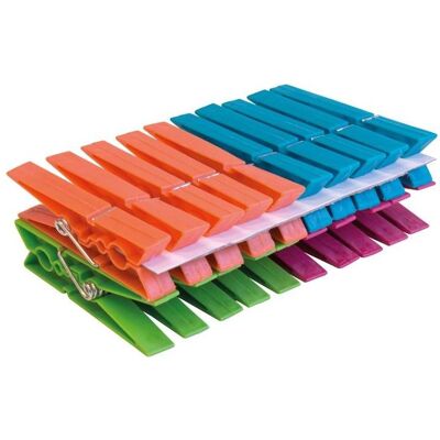 York CLOTHES PEGS PLASTIQUE 096060, Repassage + entretien du linge : accessoires, Orange, Bleu, Vert, Violet, Multicolore - Publicité York CLOTHES PEGS PLASTIQUE 096060, Repassage + entretien du linge : accessoires, Orange, Bleu, Vert, Violet, Multicolore - Publicité