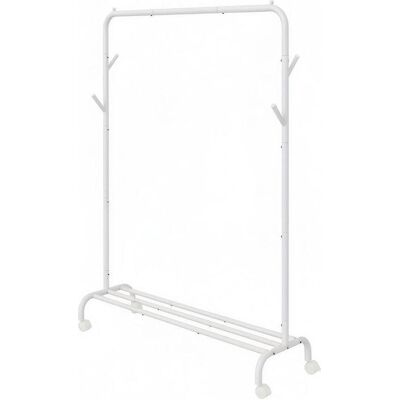 Porte-vêtements SONGMICS Blanc - Solide, mobile - Publicité Porte-vêtements SONGMICS Blanc - Solide, mobile - Publicité
