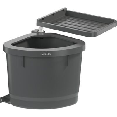 Müllex Abfall-Schwenksystem D-LINE D40, Poubelle, Gris, Blanc - Publicité Müllex Abfall-Schwenksystem D-LINE D40, Poubelle, Gris, Blanc - Publicité