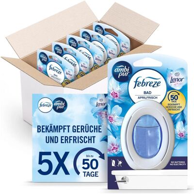 Febreze Air fraîcheur pour salle de bain - Éveil printanier - Éliminateur d'odeurs - Pack de 5 - Publicité Febreze Air fraîcheur pour salle de bain - Éveil printanier - Éliminateur d'odeurs - Pack de 5 - Publicité
