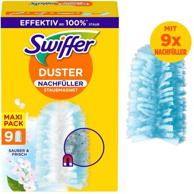 Swiffer Recharges pour aimants à poussière, Ustensiles de nettoyage, Jaune, Bleu - Publicité Swiffer Recharges pour aimants à poussière, Ustensiles de nettoyage, Jaune, Bleu - Publicité