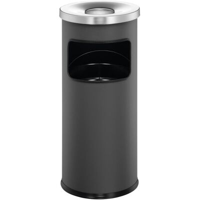 Durable Stand de fumeurs avec poubelle, Poubelle, Gris - Publicité Durable Stand de fumeurs avec poubelle, Poubelle, Gris - Publicité