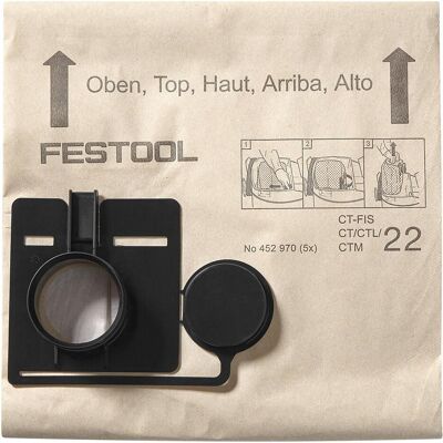 Festool, Aspirateur industriel : accessoires, Sac filtre FIS-CT 22/5 - Publicité Festool, Aspirateur industriel : accessoires, Sac filtre FIS-CT 22/5 - Publicité
