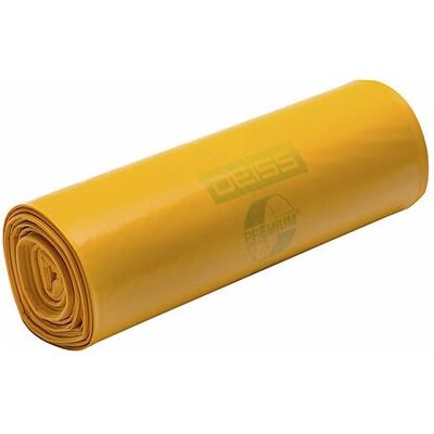 Deiss Sac-poubelle pour déchets contaminés par le coronavirus, capacité 120 l, l x h, Sac-poubelle, Jaune - Publicité Deiss Sac-poubelle pour déchets contaminés par le coronavirus, capacité 120 l, l x h, Sac-poubelle, Jaune - Publicité