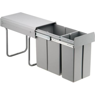 Hettich Bin.it Duo II 300 10 L / 20 L KB min. 300 mm grau, Poubelle, Gris - Publicité Hettich Bin.it Duo II 300 10 L / 20 L KB min. 300 mm grau, Poubelle, Gris - Publicité