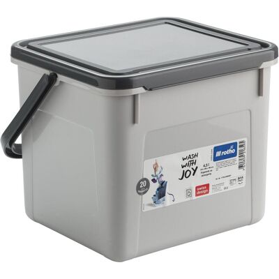 Rotho Bac à lessive 4,5 L Anthracite, Poubelle, Gris - Publicité Rotho Bac à lessive 4,5 L Anthracite, Poubelle, Gris - Publicité