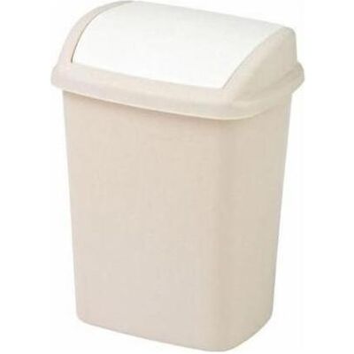 Corbeille à déchets beige 10L Curver - Design moderne - Publicité Corbeille à déchets beige 10L Curver - Design moderne - Publicité