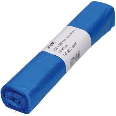 Deiss Sacs poubelle 20 L bleu PE (polyéthylène) 10 microns, Sac-poubelle, Bleu - Publicité Deiss Sacs poubelle 20 L bleu PE (polyéthylène) 10 microns, Sac-poubelle, Bleu - Publicité