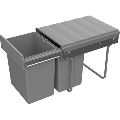Hettich Systeme de déchets Bin.it DUO ll, Poubelle, Gris - Publicité Hettich Systeme de déchets Bin.it DUO ll, Poubelle, Gris - Publicité