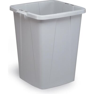 Durable Corbeille à déchets DURABIN 90, carrée, grise, Poubelle, Gris - Publicité Durable Corbeille à déchets DURABIN 90, carrée, grise, Poubelle, Gris - Publicité