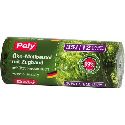 PELY - OKO - Vert - 35L - Sacs poubelle - Publicité PELY - OKO - Vert - 35L - Sacs poubelle - Publicité